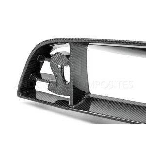 Ford Shelby GT500 Front Grille - Front Upper - Anderson Composites - Carbon Fiber with Cobra Emblem Spot - Matte Black - `13-`14